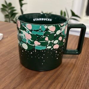 Starbucks Holiday 2022 Marble Green and Pink Forest Venetian Ceramic
Mug 12oz
